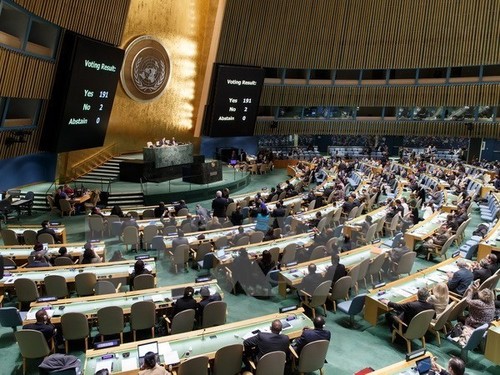 UN General Assembly adopts resolution condemning US embargo on Cuba - ảnh 1